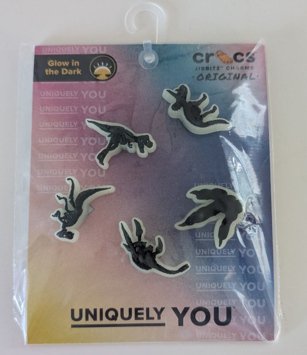 Crocs Glow in the Dark Dinosaur Jibbitz NEW!